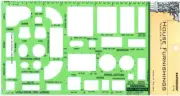 Berol Rapidesign Template - House Furnishings 1/4" Scale - R-714