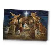 Wall Art, Christ in a Manger, Jesus Christ, Mary, 8 in x 12 in Nativity Scene