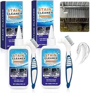 Household Stain Removing Gel, 2025 New 100ml Grout Cleaner with Brush, Powerful Washing Machine Cleaner for Grout, Tile, Refrigerator, Windows, Bathroom (2 PCS)