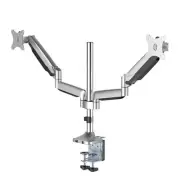 SIIG Dual Monitor Stand for 13" to 32", Premium Desk Mount with USB, Audio Ports