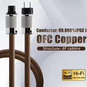 HIFI Audio AC EU/US Standard to IEC Power Cable PSC OFC Copper Mains Power Cord