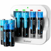 Kratax 1.5V AA AAA Rechargeable Li-ion Batteries High Capacity up 1600 Cycle Lot