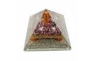 Crystal Wonderland Amethyst Orgonite Clear Quartz Point Generator Pyramid
