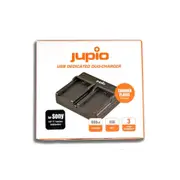Jupio Dedicated Duo USB Charger Adapter w/ LCD For Sony L Series Batteries
