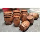 wine Barrel Model Ship Accessories Model Wooden Building Cask Kit Sailboat