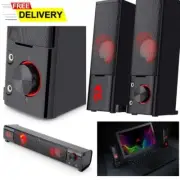 Redragon GS550 PC Gaming Speakers, 2.0 Channel Desktop Computer Sound Bar with C