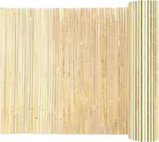 Landgarden Natural Bamboo Slat Screening, Eco-Friendly Privacy Slat Fence, Bamboo Screen Panel Roll for Balcony or as Wind and Sight Protection