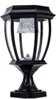 Solar LED Post Light Lamp Yard Driveway Fence Outdoor Pillar Lights Black