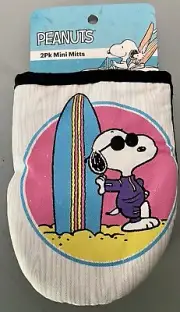Set-2 Peanuts SNOOPY “ Beach Beagle ” Kitchen Mini Oven Mitts 2-Pack Brand New ￼