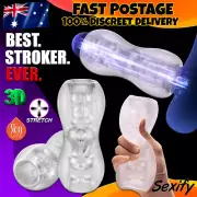 Male Masturbator Pocket Pussy Realistic Trainer Stroker Cup Adult Men Sex Toys