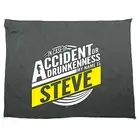 In Case Of Accident Or Drunkenness Steve - Novelty Tea Towel cleaning cloth Dish