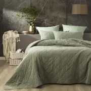 Renee Taylor Attwood Fern Vintage Stone Washed Coverlet Set