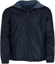 [CTM] Men's Solid Color Water Resistant Hooded Zip Up Winderbreaker Jacket