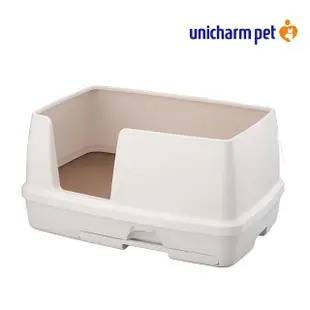 【Unicharm 消臭大師】一週間抗菌除臭寬型雙層貓砂盆（寬敞舒適型）(貓便盆)