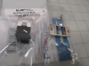 L-Com ECFRJTLC6-BLK Cat6 Keystone Jack RJ45 Tool-less EIA568A/B Mounting Flange