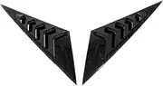 Compatible for Hyundai Elantra CN7 2020 2021 ABS Chrome Car Rear Side Window Louver Vent Cover Trim Shutter Panel Car Styling Accessories(Black)