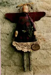 Wisteria Garden Angel Doll Pattern Soft Sculpture Folksy Primitive Country