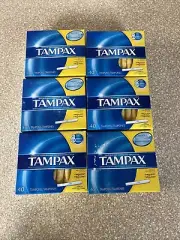 6 Boxes of Tampax Regular Tampons -Total 240 Tampons