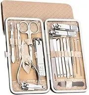 Nail Clippers Nail kit Manicure Set, 19/10/7Pcs Stainless Steel Professional Scissor Travel Suit with Box Toe Trimmer Manicure Cutter Kit Nail Tools(19pcs Upgrade Champn)