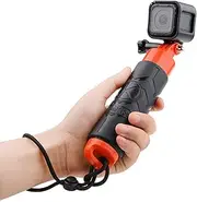 CamKix Premium Floating Hand Grip for Gopro Hero 4, Session, Black, Silver, Hero+ LCD, 3+, 3, 2, 1 Floating Hand Grip / Hollow Interior for Storage / Textured Grip for Firm Grip / Thumbscrew / Lanyard Included
