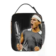 c307 Rafael Nadal Illustration Funart Lunch Bags Insulated Lunch Tote Waterproof Bento Box Picnic Bags for Woman Work Children School k307