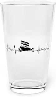 Teegarb Letter Blanket Novelty Automobile Race Competition Contest Enthusiast Hilarious Automobiling Raceway Tracks Rides Lover Pint Glass, 16oz 16oz