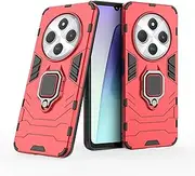 Case for Xiaomi Redmi 14C/14R/A4/Poco C75,Hybrid Heavy Duty Protection Shockproof Defender Kickstand Armor Case Cover,Red