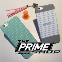在飛比找Yahoo!奇摩拍賣優惠-Prime Shop 小清新時尚條紋磨砂殼蘋果iphone6