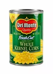 Del Monte Canned Fresh Cut Golden Sweet Whole Kernel Corn, 15.25-Ounce [12-Cans]