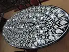 72"x36" Black Marble Mother Of Pearl Dining Table Top Farmhouse Furniture Bar De