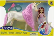 Breyer Horses Magical Unicorn Sky & Fantasy Rider Meadow Freedom Classic 1:12 Scale