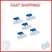 Malida 1/4 inch O.D. Tube Water Line Quick Connector Ball Valve, Tube Fitting fo