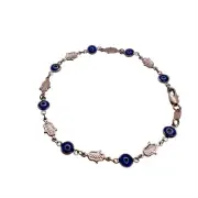 Hamsa Hand and Evil Eye Anklet - A Symbol of Protection