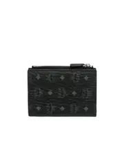 MCM Monogrammed Bifold Wallet One size Black