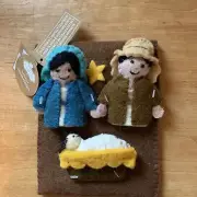 Mud Pie Christmas Nativity Set Finger Puppets NWT 2022 Rare Hard To Find