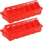 WADY Chick Feeder Waterer, Chicken Feeder, Quail Water Feeder, 6 Slots Duckli...