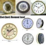 Clock Quartz Movement Insert Roman Numeral White Face Gold Trim