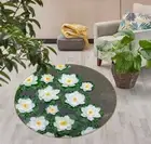 3D White Lotus ZHUA2664 Game Non Slip Rug Mat Photo Carpet Zoe