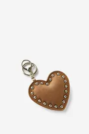 [Rubi] Rubi - Bag Charm - Studded heart tan micro OS STUDDED HEART TAN MICRO