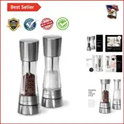 Derwent Salt and Pepper Grinder Set with Precision Mechanisms in Stainless Steel