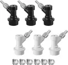 3 Pairs Corny Keg Ball Lock Quick Disconnect Set, Home Brewing Cornelius Keg New