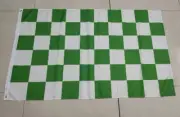 Green & White Checkered 3x5 foot, 3' x 5' Polyester 100D Flag-VOLUME DISCOUNT!
