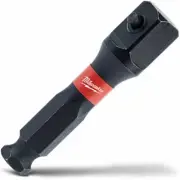 MILWAUKEE 7/16-HEX TO 1/2-DRIVE SOCKET ADAPTOR BIT - SHOCKWAVE