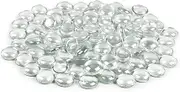 Galashield Clear Glass Pebbles Gems for Vase Fillers Flat Marbles Stones (5 lbs Bag)