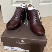 Patricia Nash Mara Leather Lace Up Block Heel Oxford Shoes Size 7.5