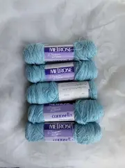 Lot of 5 Skeins MELROSE COTTONELLA Fashio Yarn Hydrangia Color