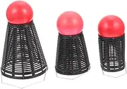 MUSISALY 3Pcs Badminton Shape Fishing Bait Cages Durable Bait Thrower for Carp Fishing for Enthusiasts and Beginners