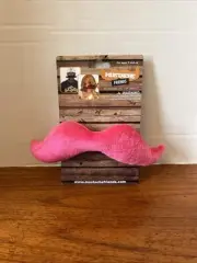 MUSTACHE FRIENDS Wearable Stash, Pink Puffy Barbershop Quartet Style, NEW