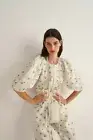2-PIECE OROTON MINI THISTLE PANT & TOP SET in Cream RRP$658 size 14
