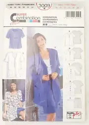 NEW Burda 3009 Sewing Pattern Super Combination Skirt Jacket Shirt Size 18-28